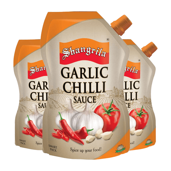 SHANGRILA GARLIC CHILLI SAUCE 400GM POUCH - Nazar Jan's Supermarket