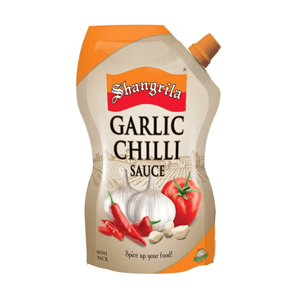 SHANGRILA GARLIC CHILLI SAUCE POUCH 225G - Nazar Jan's Supermarket