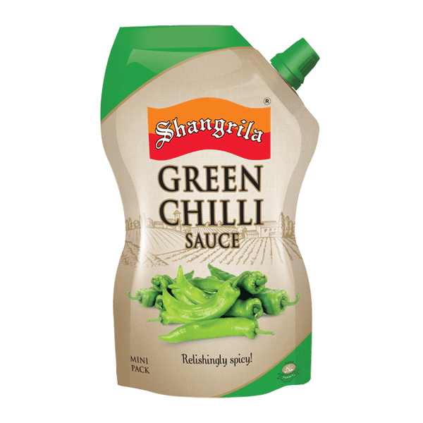 SHANGRILA GREEN CHILLI SAUCE 400GM POUCH - Nazar Jan's Supermarket