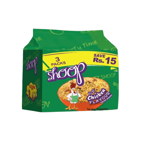 SHOOP CHICKEN FLAVOUR NOODLES 3X1 PACK 65G - Nazar Jan's Supermarket