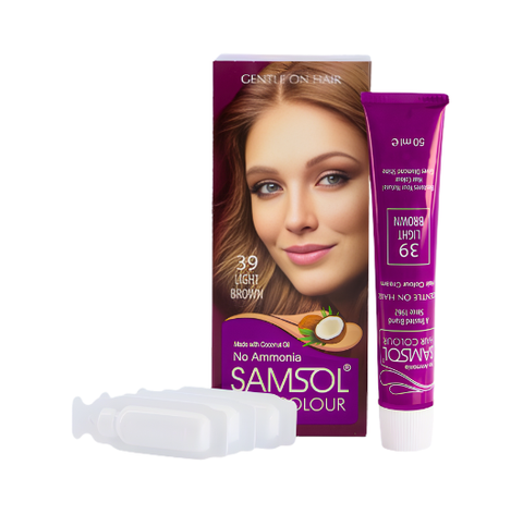 SAMSOL HAIR COLOR LIGHT BROWN #39