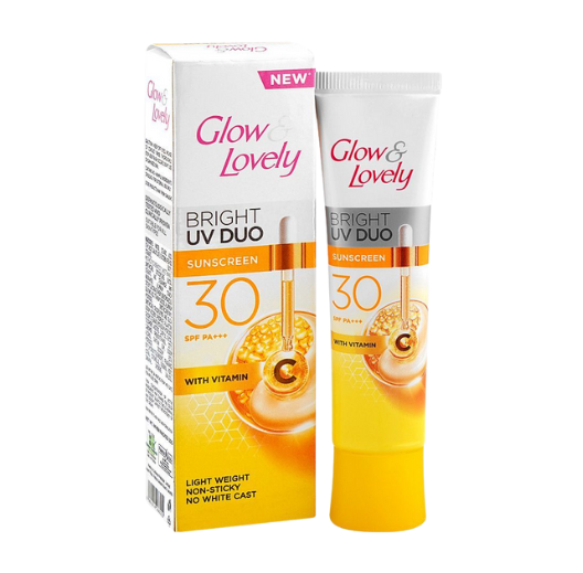 GLOW&LOVELY BRIGHT UV DUO SUNSCREEN 30 SPF+ 50G