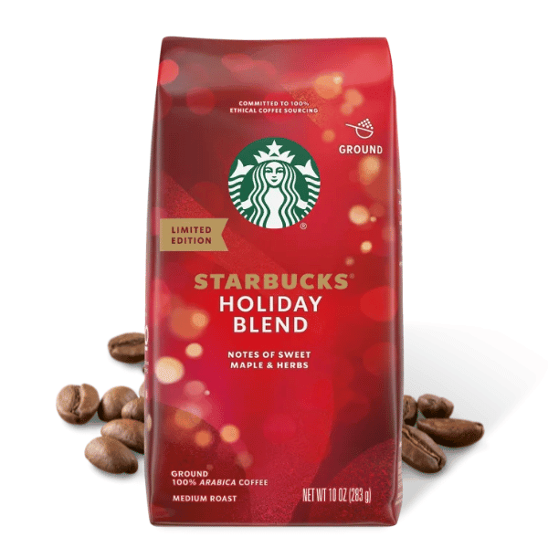 STARBUCKS HOLIDAY BLEND MEDIUM ROAST COFFEE 190G - Nazar Jan's Supermarket