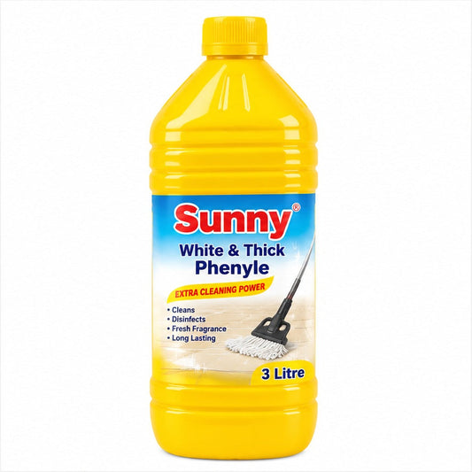 Sunny cleaning product on white background