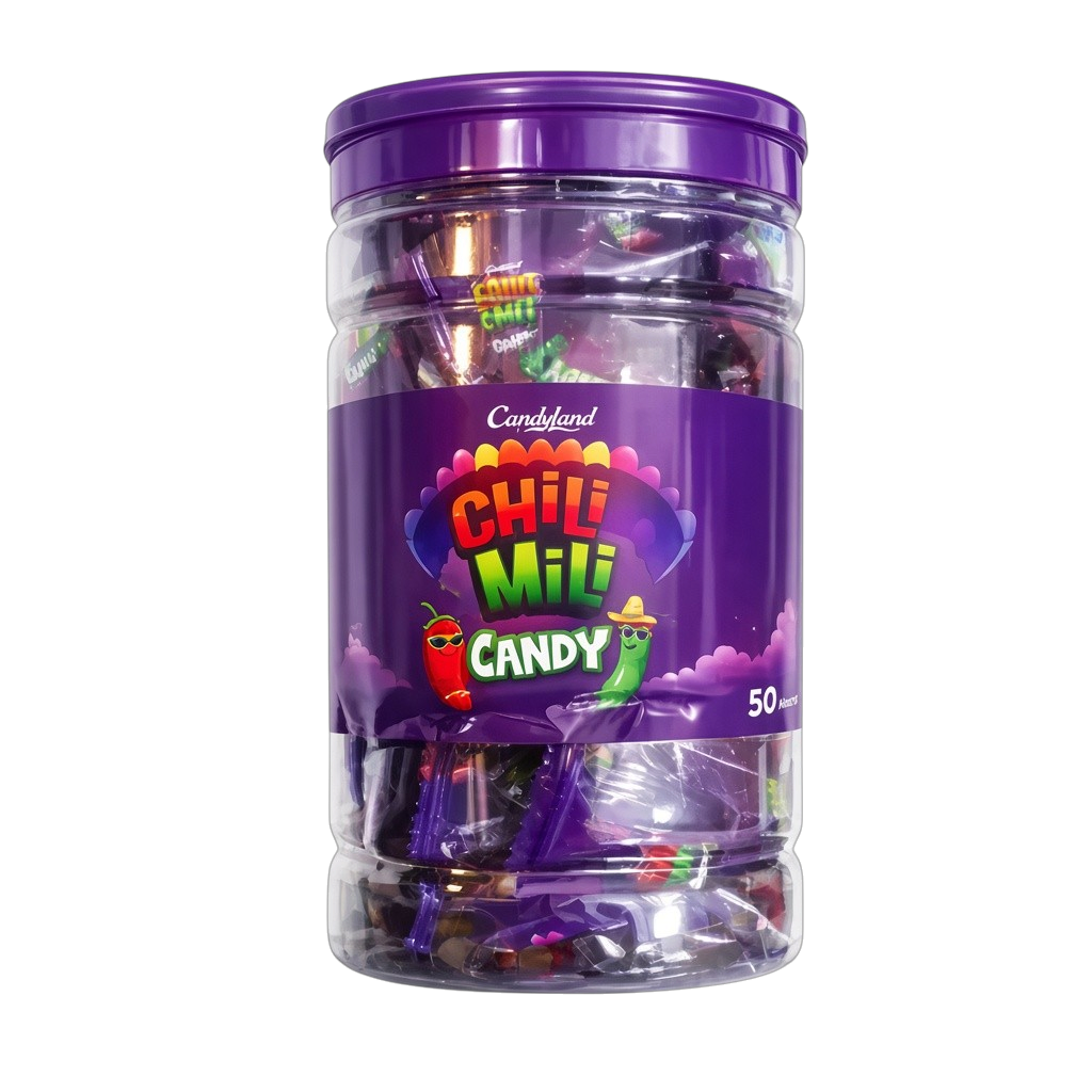 Candyland Chili Mili Jelly Candy – Jar of 50 Pieces