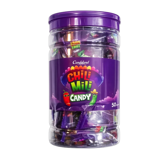 Candyland Chili Mili Jelly Candy – Jar of 50 Pieces