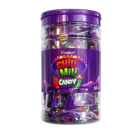 Candyland Chili Mili Jelly Candy – Jar of 50 Pieces