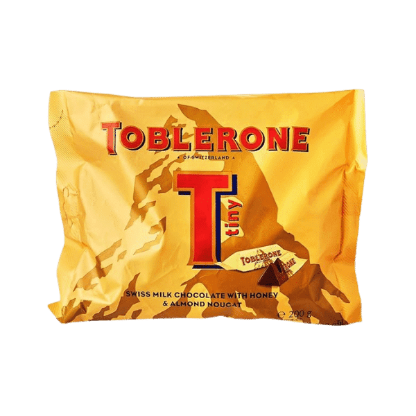 TOBLERONE TINY CHOCOLATE POUCH 200GM - Nazar Jan's Supermarket