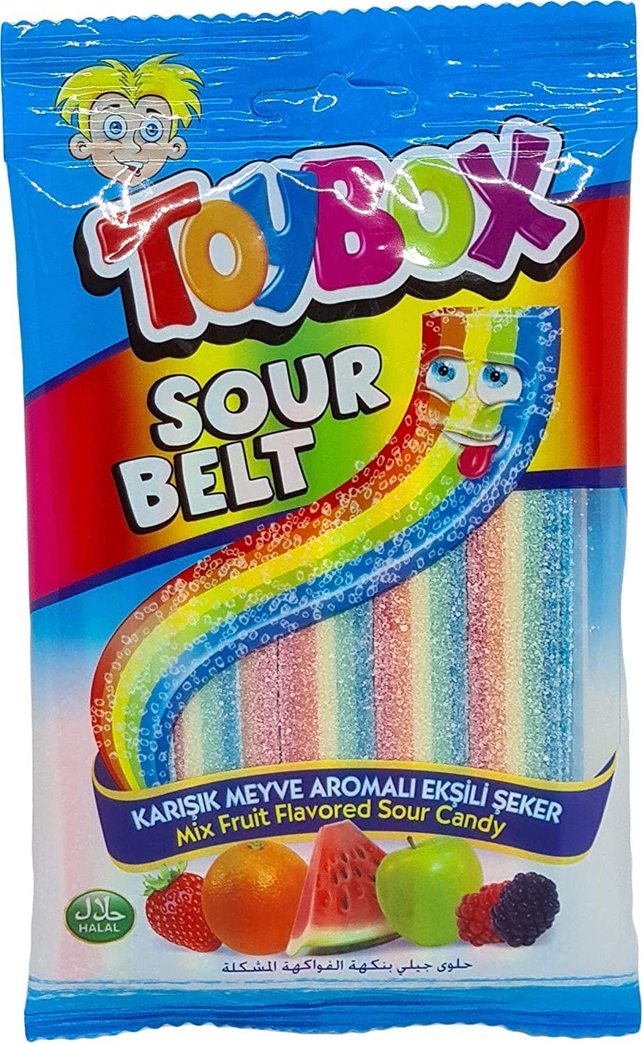 TOY BOX LICORICE SOUR BELT CANDY 80GM - Nazar Jan's Supermarket