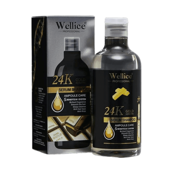 WELLICE 24K GOLD KERATIN SERUM SHAMPOO 500G - Nazar Jan's Supermarket