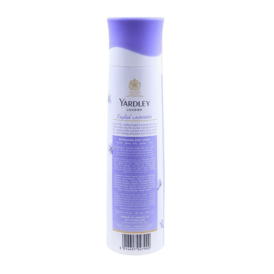 YARDLEY LONDON ENGLISH LAVENDER BODY SPRAY 150ML - Nazar Jan's Supermarket