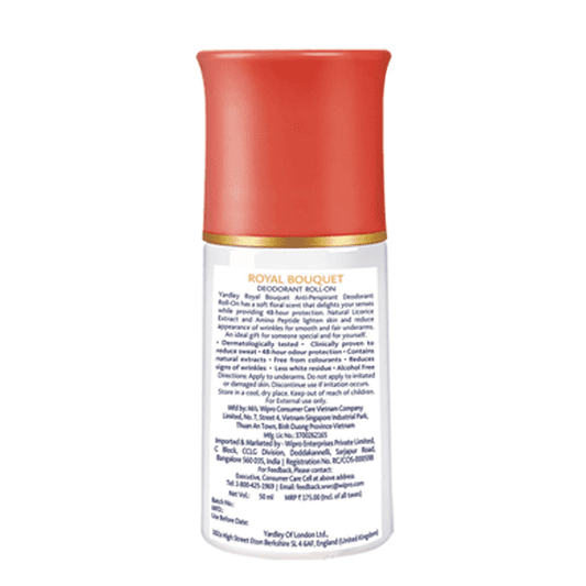 YARDLEY LONDON ROYAL BOUQUET ROLL ON 50ML - Nazar Jan's Supermarket