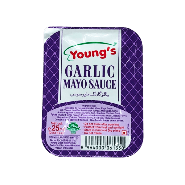 YOUNG`S GARLIC MAYO SAUCE 25ML - Nazar Jan's Supermarket