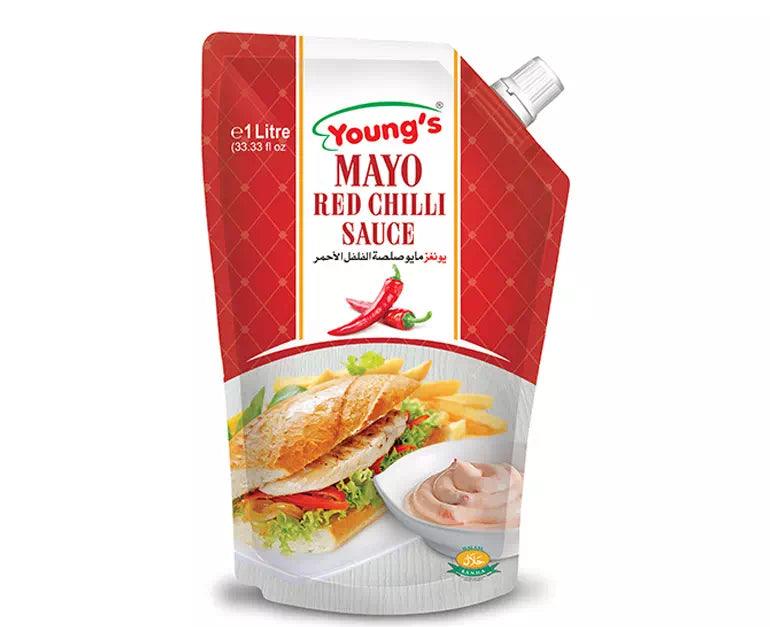 YOUNG`S MAYO RED CHILLI SAUCE 1LTR - Nazar Jan's Supermarket