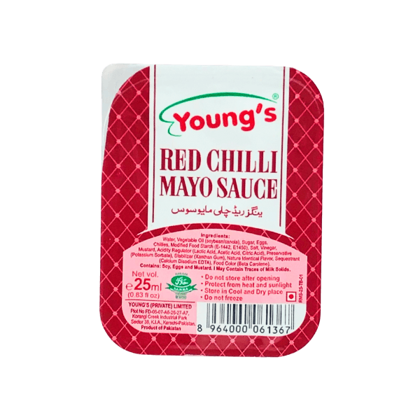 YOUNG`S RED CHILLI MAYO SAUCE 25ML - Nazar Jan's Supermarket