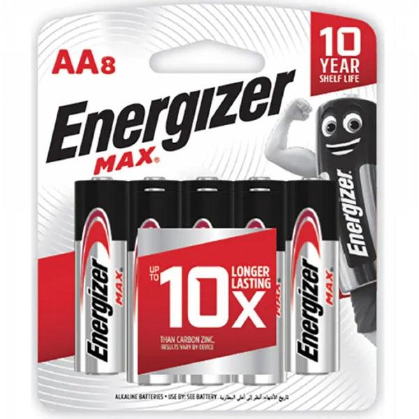 AA8 ENERGIZER MAX UP TO 10X LONGER LASTING 8 PIECE - Nazar Jan's Supermarket