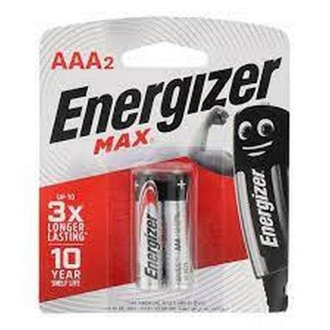 AAA2 ENERGIZER MAX UP TO 10X LONGER LASTING 2 PIECE - Nazar Jan's Supermarket