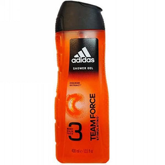 ADIDAS TEAM FORCE 3IN1 ORANGE SHOWER GEL 400ML - Nazar Jan's Supermarket