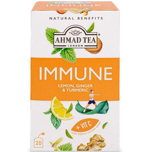 AHMAD TEA MMUNE LEMON GINGER& TURMERIC 20PCS - Nazar Jan's Supermarket