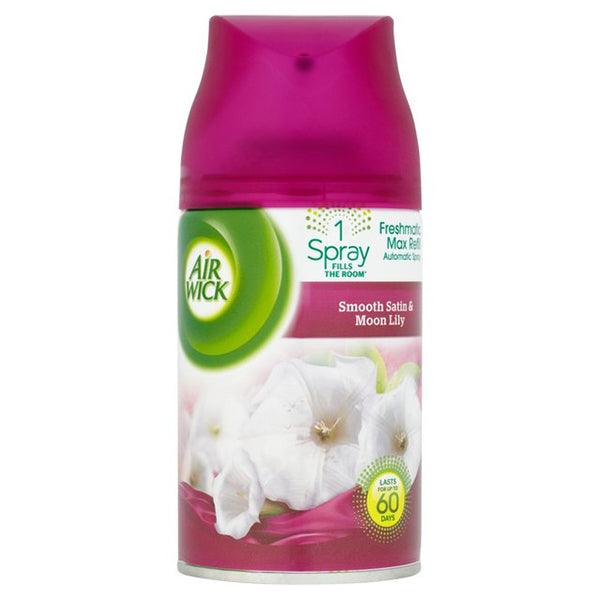 AIR WICK SMOOTH SATIN & MOON LILY AIR FRESHNER 250ML - Nazar Jan's Supermarket