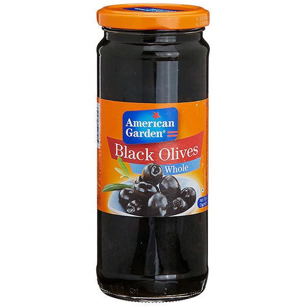 AMERICAN GARDEN BLACK OLIVES PITTED 450G - Nazar Jan's Supermarket