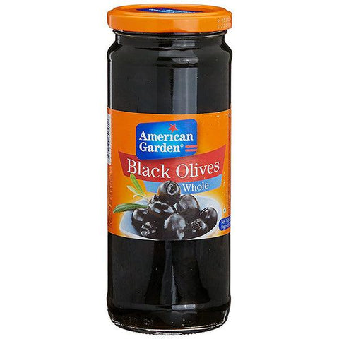 AMERICAN GARDEN BLACK OLIVES PITTED 450G - Nazar Jan's Supermarket