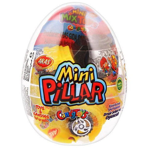 ARAS MINI PILLAR SURPRISE EGG & CANDY 10GM - Nazar Jan's Supermarket
