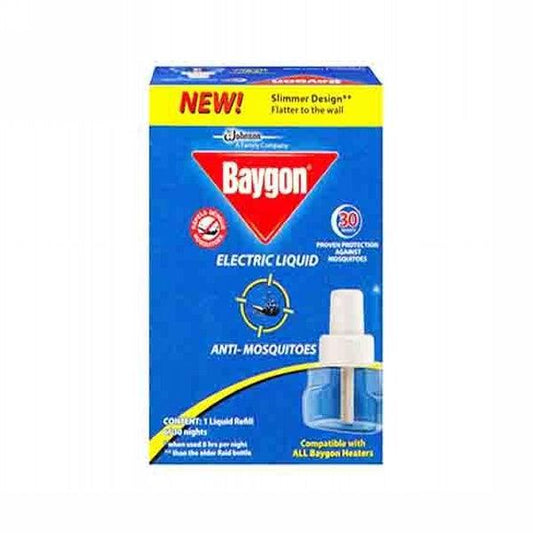 BAYGON ELECTRIC LIQUID 1HEATER+1LIQUID REFIL 30NIGHT - Nazar Jan's Supermarket