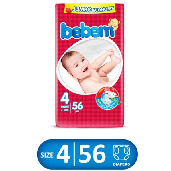 BEBEM MAXI DIAPER 4 56PCS JUMBO - Nazar Jan's Supermarket