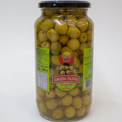 BEST DAY GREEN OLIVE STUFFED 340GM - Nazar Jan's Supermarket