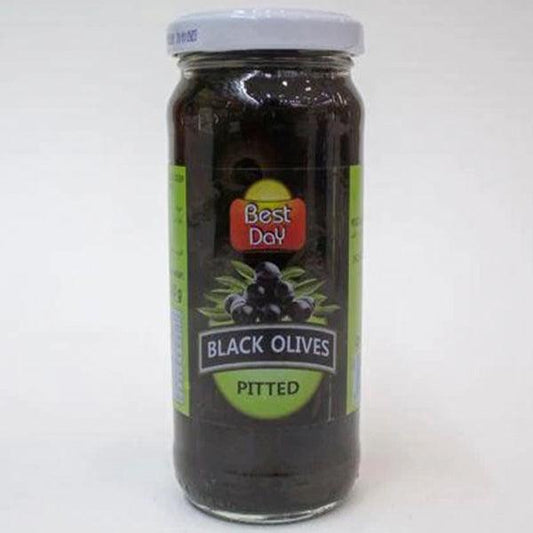 BEST DAY PITTED BLACK OLIVES 430GM - Nazar Jan's Supermarket