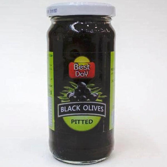 BEST DAY PLAIN BLACK OLIVES IN BRINE 935GM - Nazar Jan's Supermarket