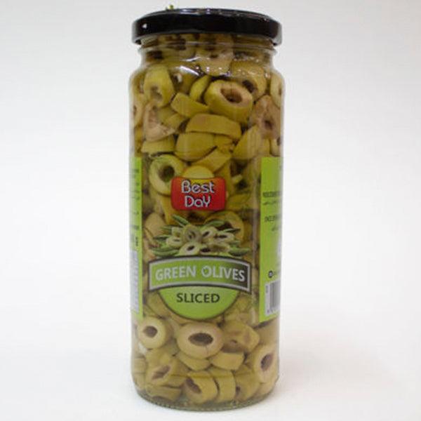 BEST DAY PLAIN GREEN OLIVES IN BRINE 450GM - Nazar Jan's Supermarket