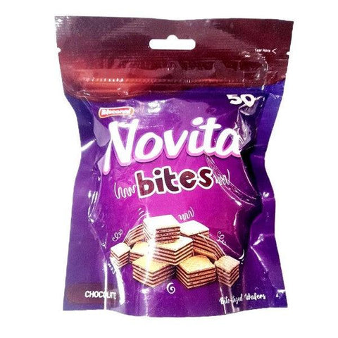 BISCONNI NOVITA BITES CHOCOLATE POUCH 79.2GM - Nazar Jan's Supermarket