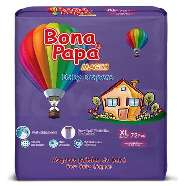 BONA PAPA MAGIC MEGA XL DIAPER 72PCS - Nazar Jan's Supermarket