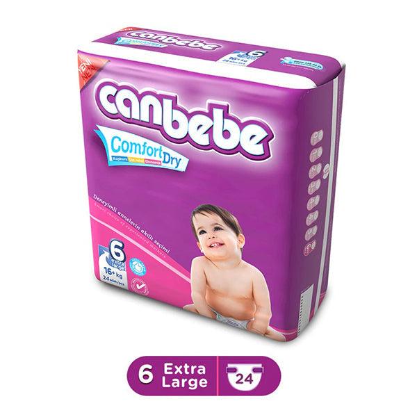 CANBEBE 6 EXTRA LARGE 16+KG 24PCS DIAPER - Nazar Jan's Supermarket