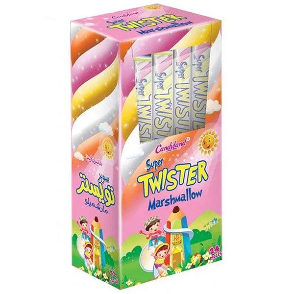 CANDYLAND SUPER TWISTER MARSHMALLOW 1X24 - Nazar Jan's Supermarket