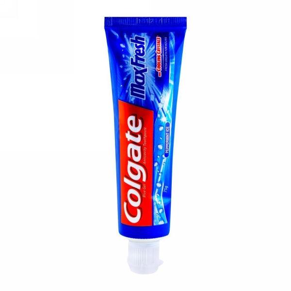 COLGATE BLUE GEL ANTICAVITY TOOTHPASTE MAX FRESH 75G – Nazar Jan's ...