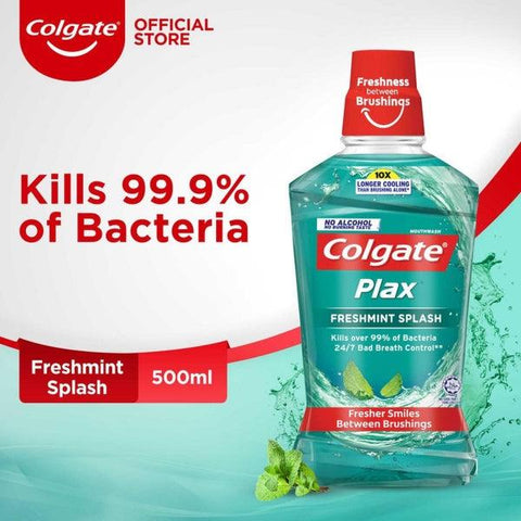 COLGATE FRESHMINT SPLASH MOUTH WASH 500ML - Nazar Jan's Supermarket