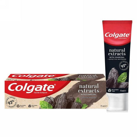 COLGATE NATURAL EXTRACTS CHARCOAL TOOTHPASTE 75ML - Nazar Jan's Supermarket