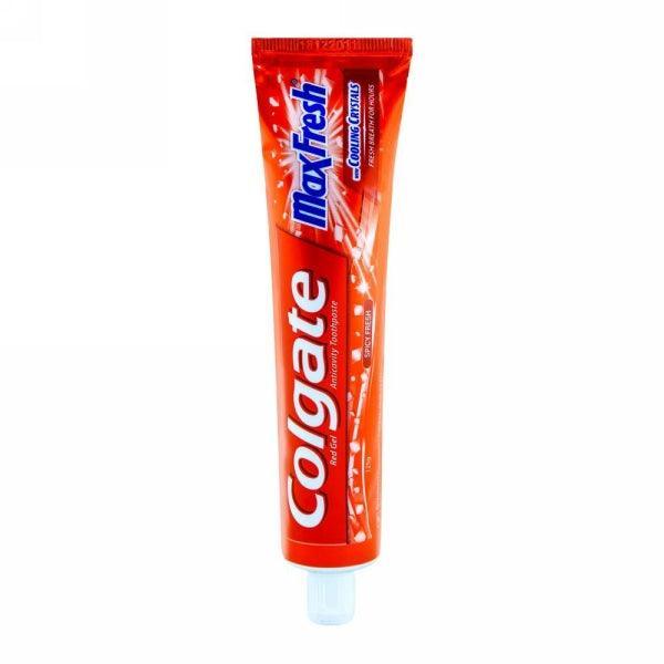 Red Colore Toothpaste COLGATE RED GEL ANTICAVITY TOOTHPASTE MAX FRESH 75G – Nazar Jan's ...