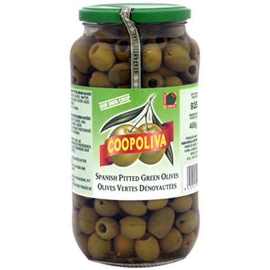 COOPOLIVA PITTED GREEN OLIVES 455G - Nazar Jan's Supermarket