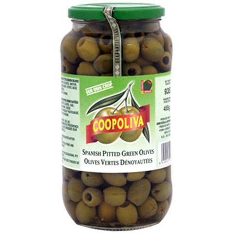 COOPOLIVA PITTED GREEN OLIVES 455G - Nazar Jan's Supermarket