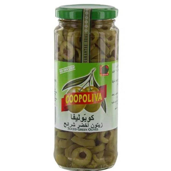 COOPOLIVA SLICED GREEN OLIVES 165G - Nazar Jan's Supermarket