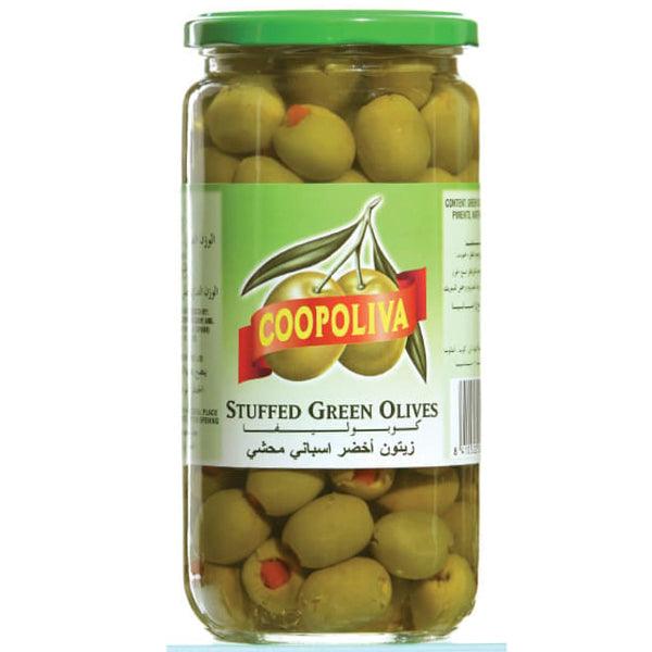 COOPOLIVA STUFFED GREEN OLIVES 280G - Nazar Jan's Supermarket