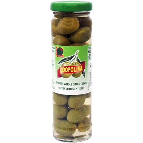 COOPOLIVA WHOLE GREEN OLIVES 142GM - Nazar Jan's Supermarket