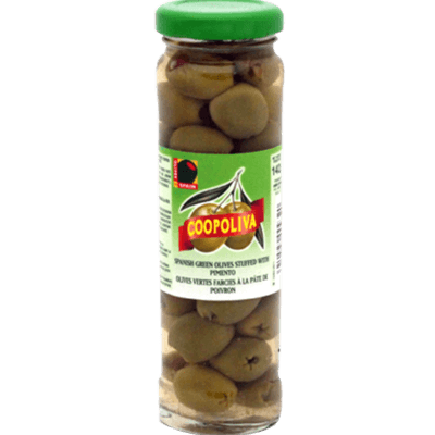 COOPOLIVA WHOLE GREEN OLIVES 85G - Nazar Jan's Supermarket