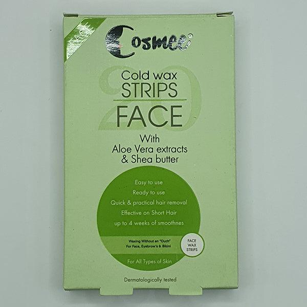 COSMEE COLD WAX STRIPS FACE WITH ALOEVERA EXTRACTS SHEA BUTTER FACE WAX STRIPS - Nazar Jan's Supermarket