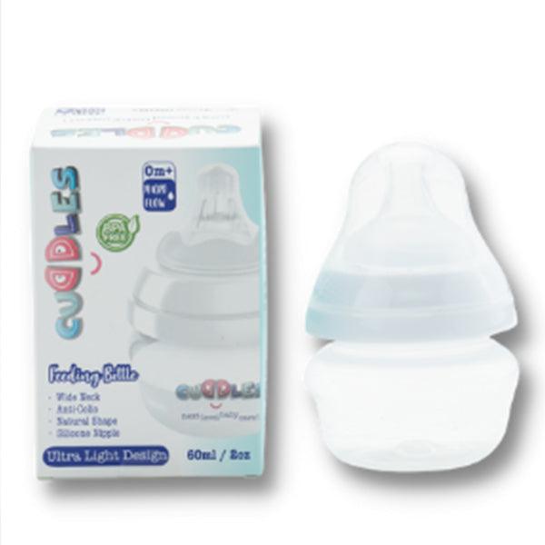 CUDDLES FEEDING BOTTLE BLUE 0M+ 60ML - Nazar Jan's Supermarket