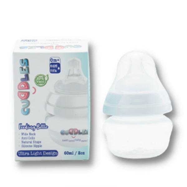 CUDDLES FEEDING BOTTLE PINK 0M+ 60ML - Nazar Jan's Supermarket